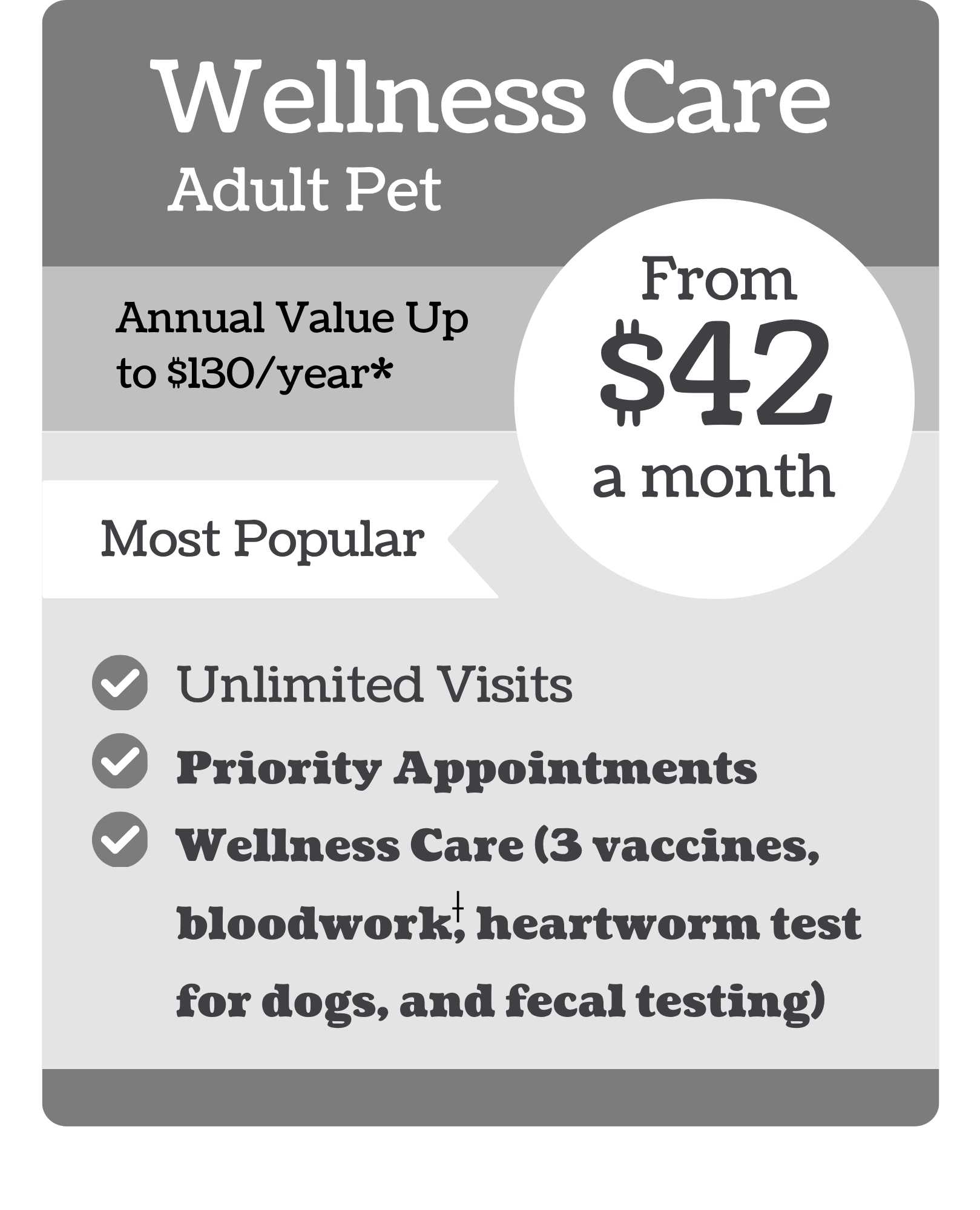 AMC Brookhaven VIPet Plan_pricing_Wellness_Rustic